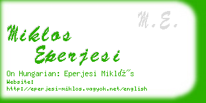 miklos eperjesi business card